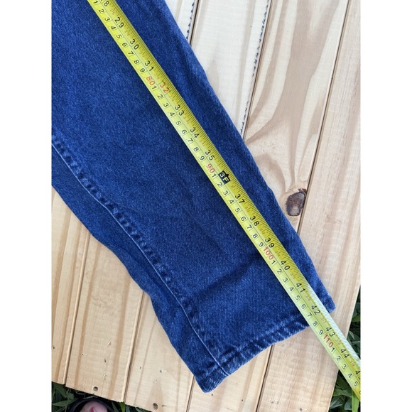Vintage Lee Elastic High Rise Size 10 Long Union Made In USA Blue Jeans MR 90s - Picture 13 of 13